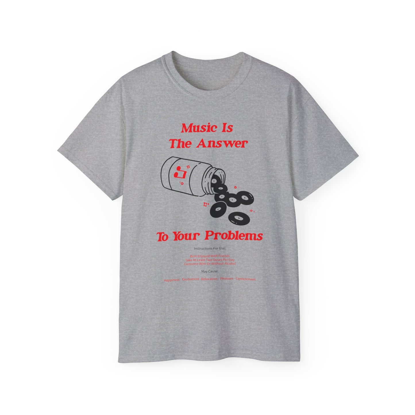 Music Is The Answer T Shirt Heavyweight | (ref: UK)