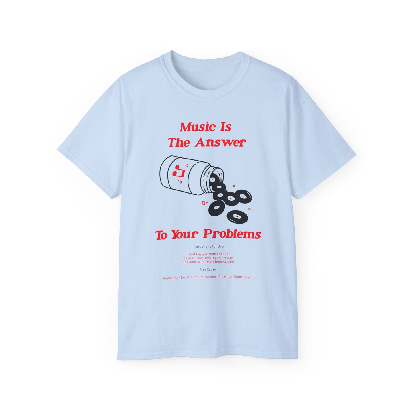 Music Is The Answer T Shirt Heavyweight | (ref: UK)