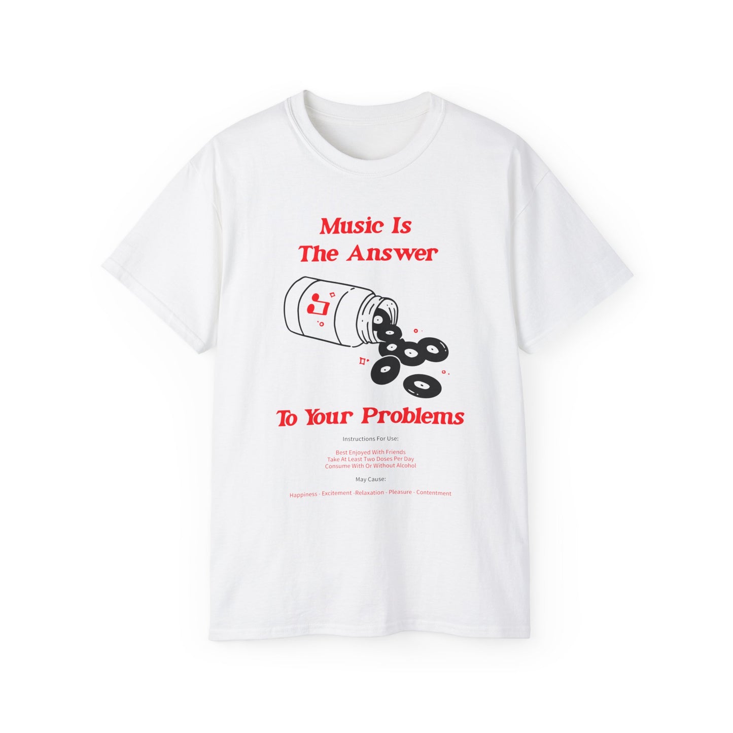 Music Is The Answer T Shirt Heavyweight | (ref: UK)