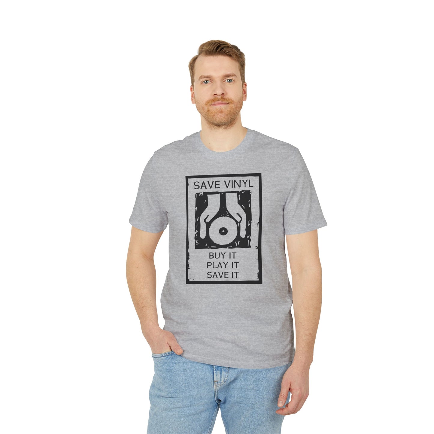 Save The Vinyl T Shirt (Premium Organic) | (ref: UK)