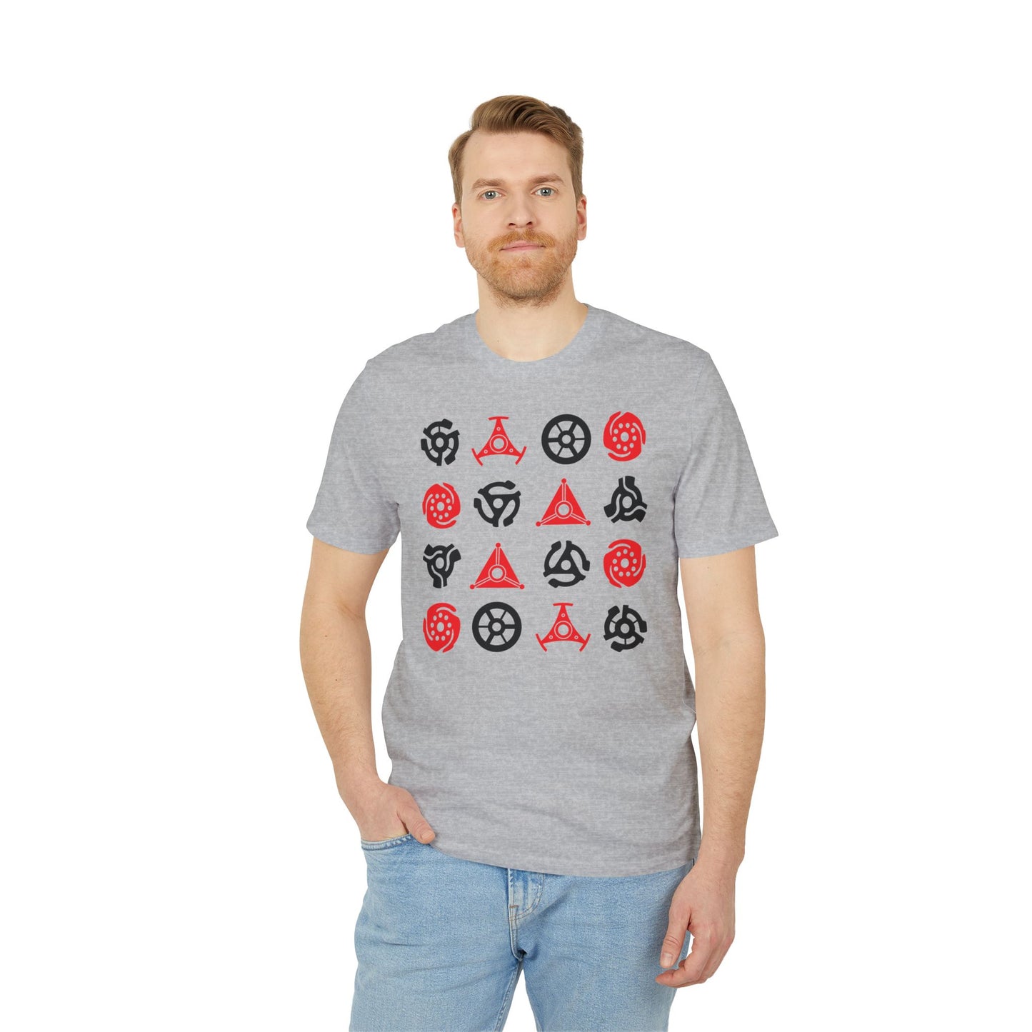 16 Record Adaptors T Shirt (Premium Organic) | (ref: UK)