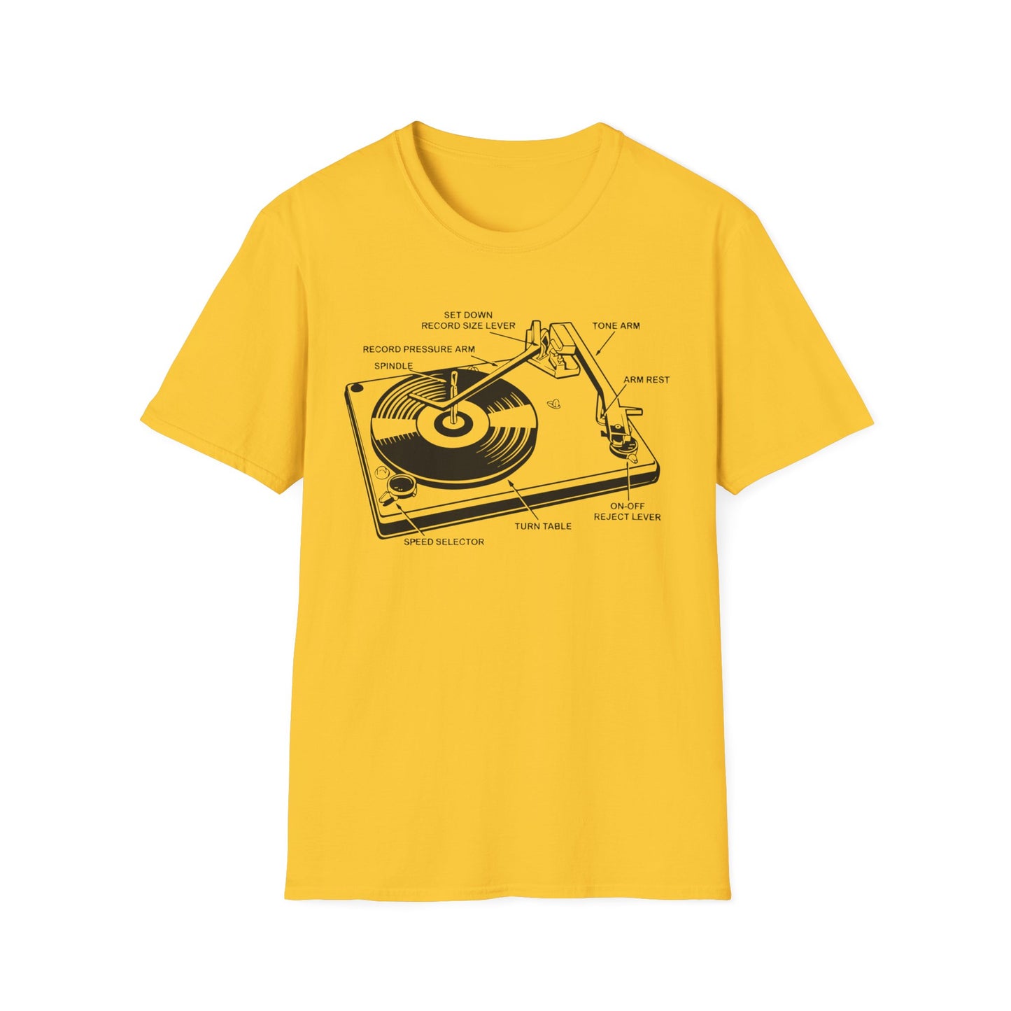 Vinyl Record Player Turntable T Shirt | (ref: UK)