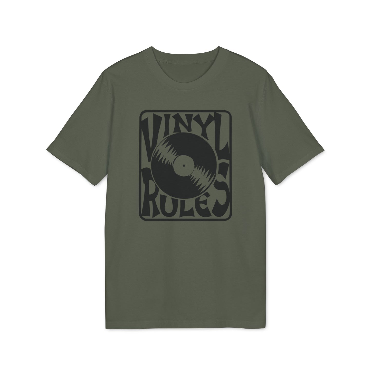 Vinyl Rules T Shirt (Premium Organic) | (ref: UK)