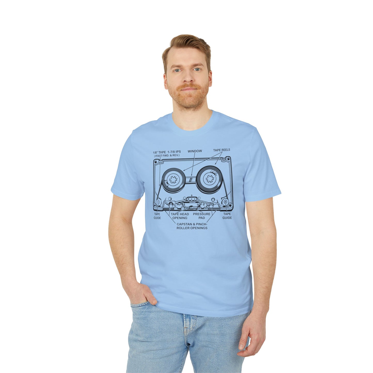 How It Works: Cassette Tape T Shirt (Premium Organic) | (ref: UK)