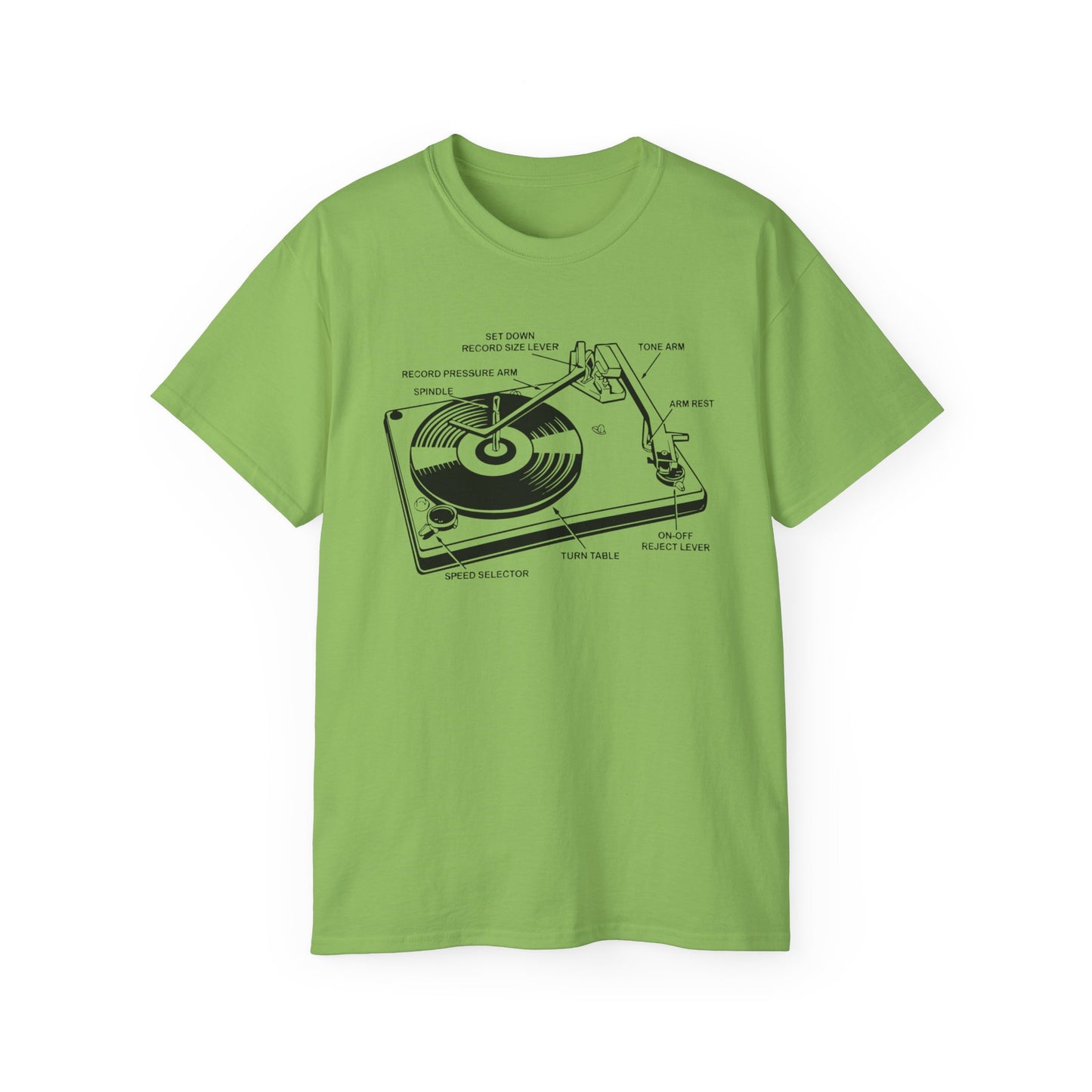 How A Record Player Vinyl Turntable Works T Shirt Heavyweight | (ref: UK)