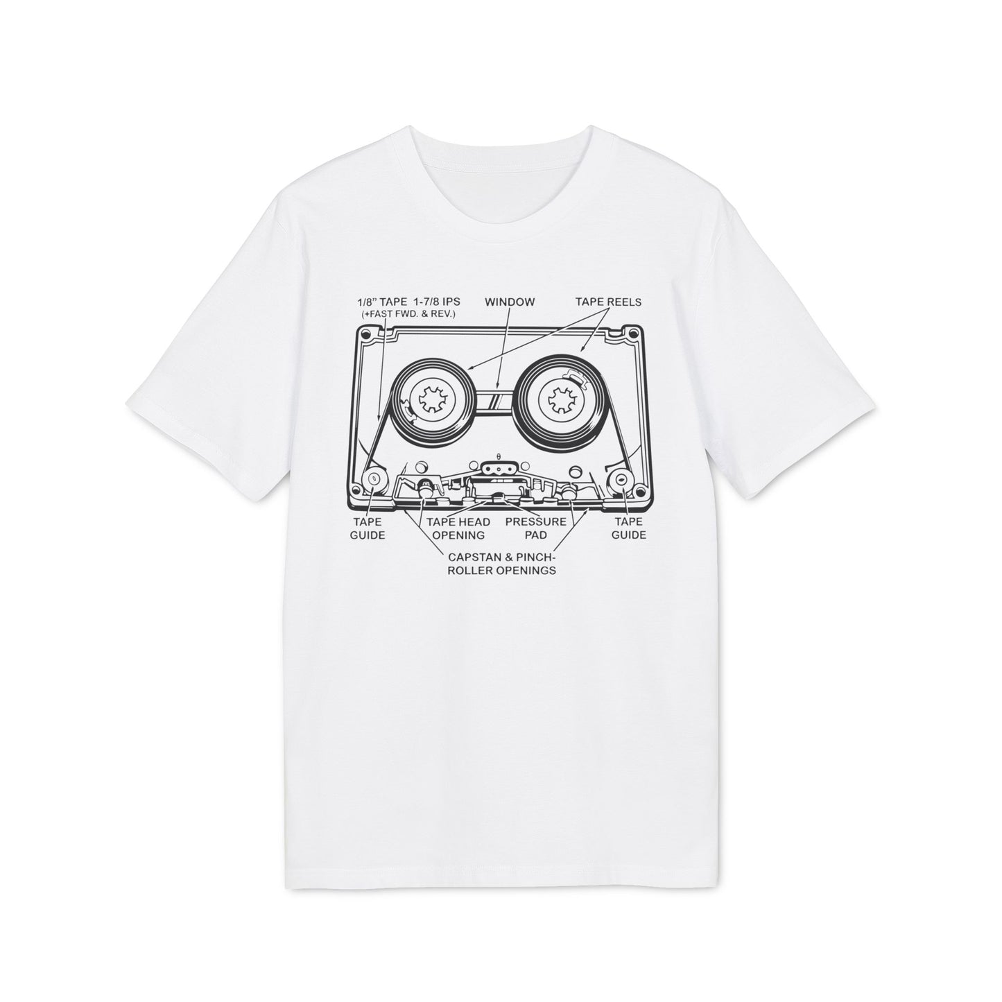 How It Works: Cassette Tape T Shirt (Premium Organic) | (ref: UK)