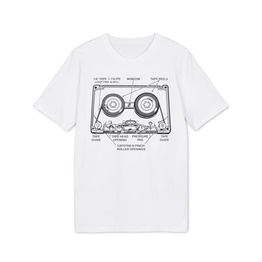 How It Works: Cassette Tape T Shirt (Premium Organic) | (ref: UK)