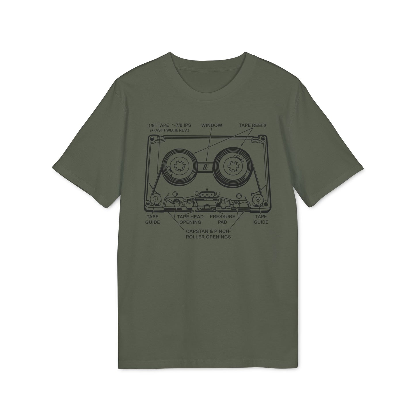 How It Works: Cassette Tape T Shirt (Premium Organic) | (ref: UK)