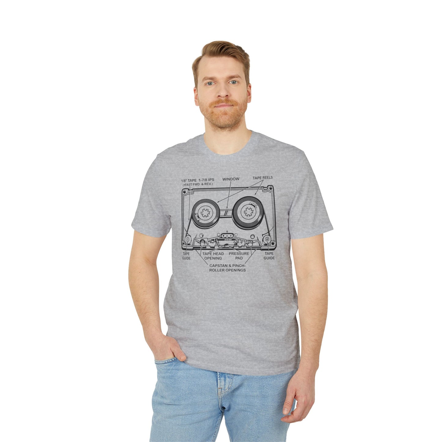 How It Works: Cassette Tape T Shirt (Premium Organic) | (ref: UK)