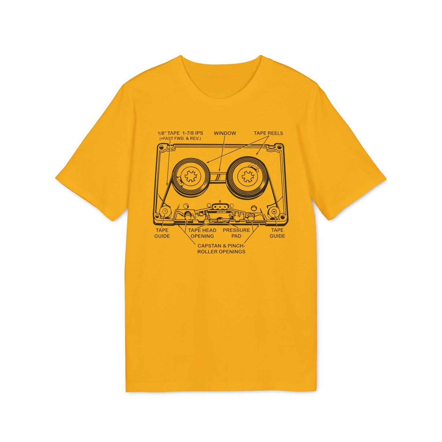 How It Works: Cassette Tape T Shirt (Premium Organic) | (ref: UK)