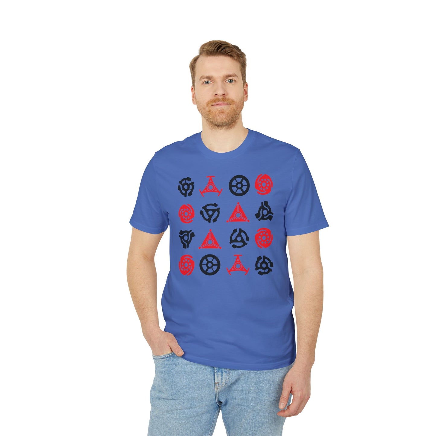 16 Record Adaptors T Shirt (Premium Organic) | (ref: UK)