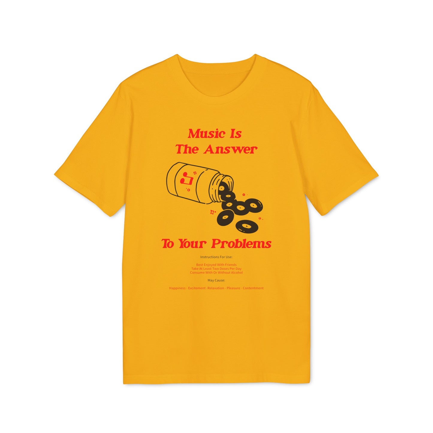 Music Is The Answer T Shirt (Premium Organic) | (ref: UK)