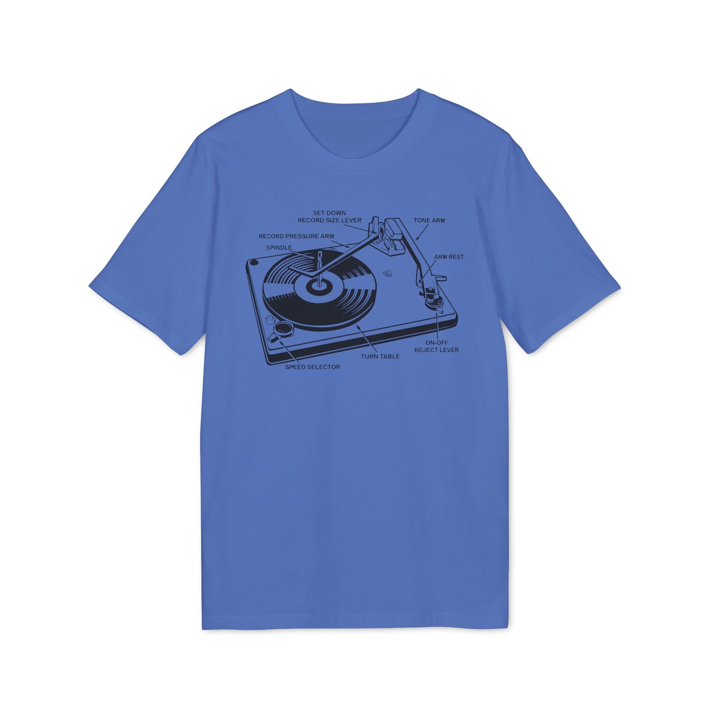 Vinyl Record Player Turntable T Shirt (Premium Organic) | (ref: UK)