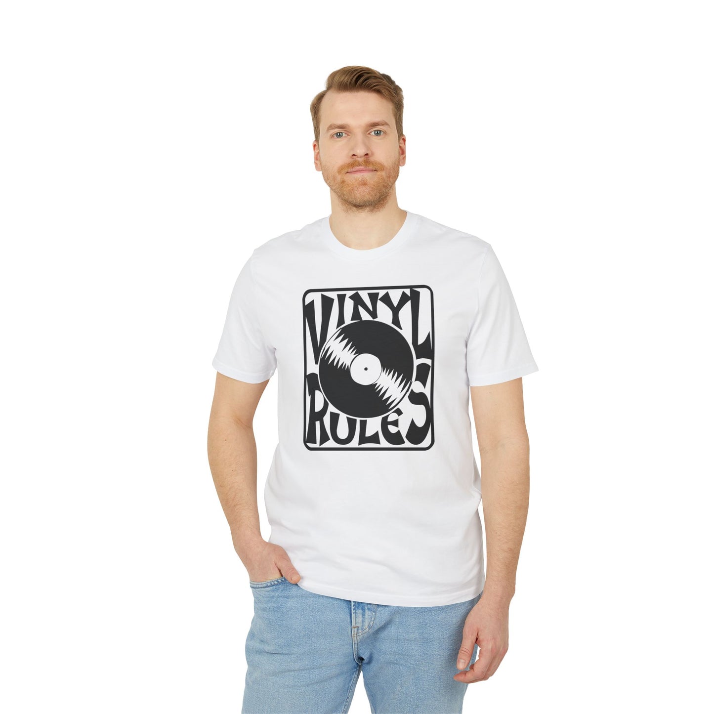 Vinyl Rules T Shirt (Premium Organic) | (ref: UK)