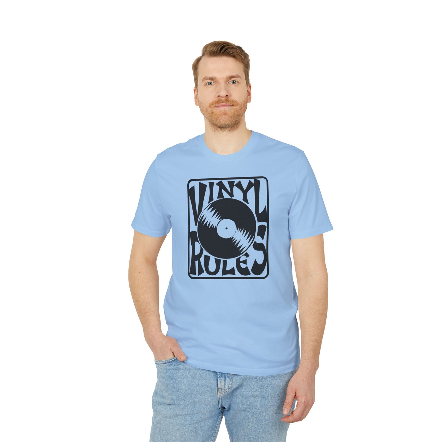 Vinyl Rules T Shirt (Premium Organic) | (ref: UK)