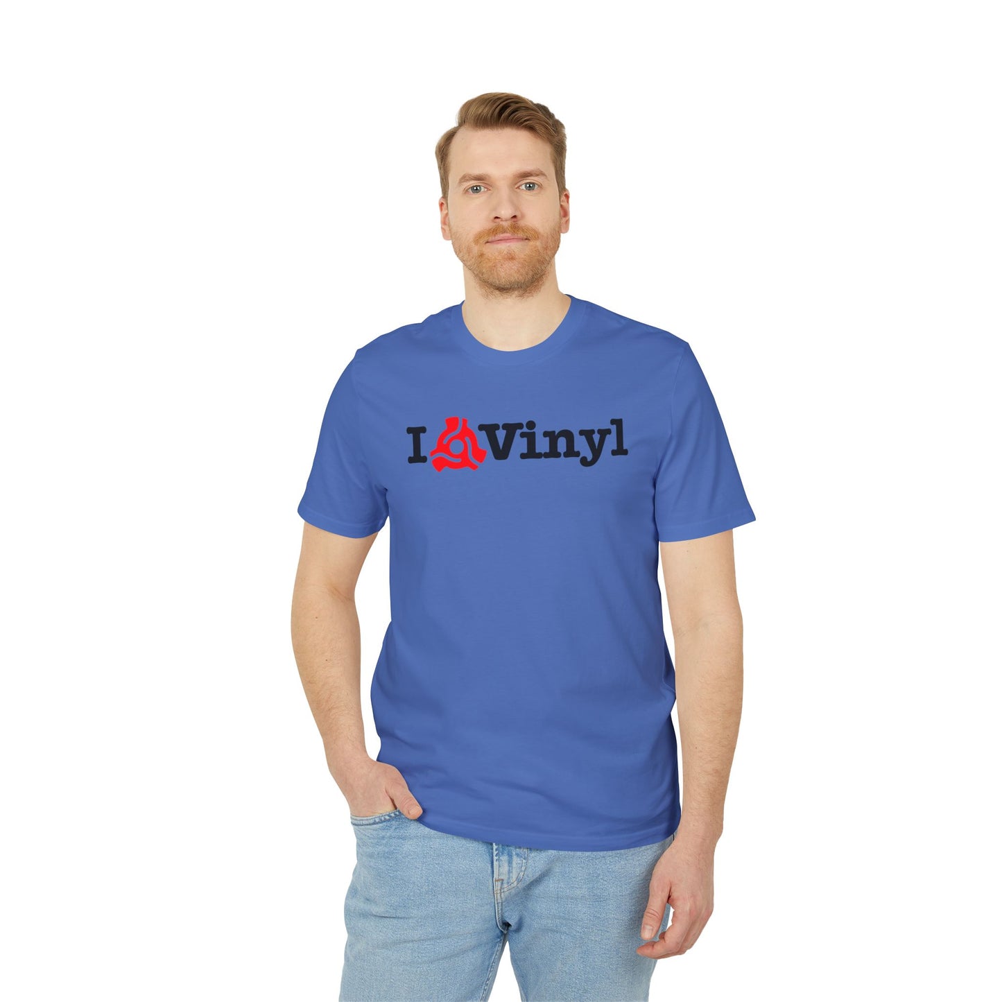 I Love Vinyl T Shirt (Premium Organic) | (ref: UK)