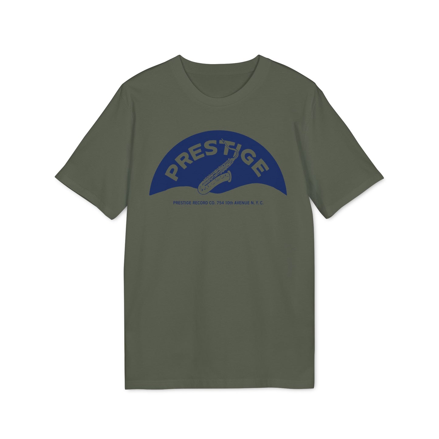 Prestige Records T Shirt (Premium Organic) | (ref: UK)  Saxophone Design