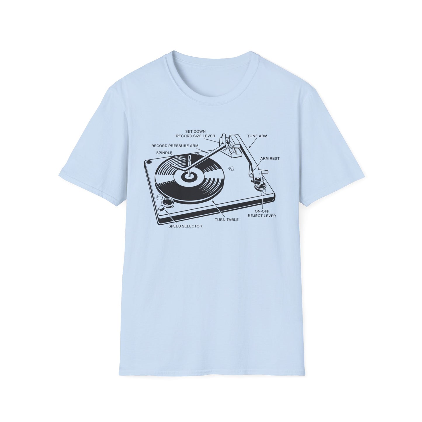 Vinyl Record Player Turntable T Shirt | (ref: UK)