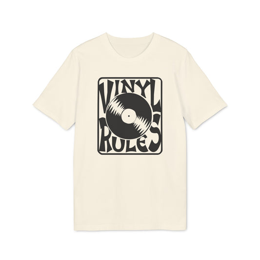 Vinyl Rules T Shirt (Premium Organic) | (ref: UK)