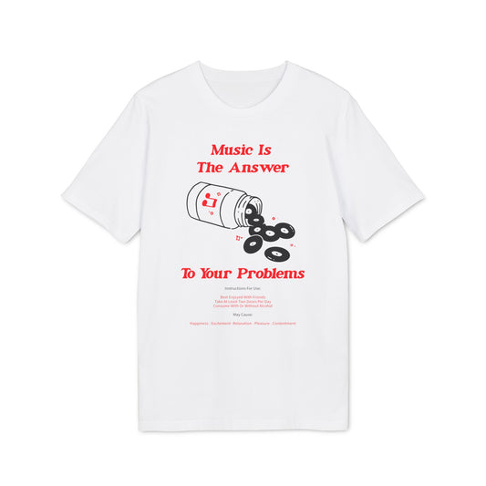 Music Is The Answer T Shirt (Premium Organic) | (ref: UK)