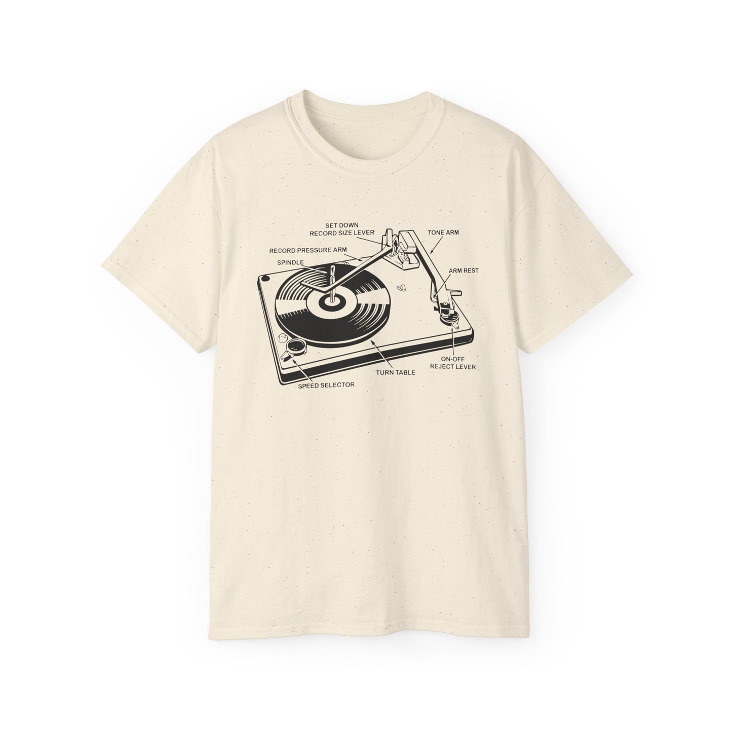 How A Record Player Vinyl Turntable Works T Shirt Heavyweight | (ref: UK)