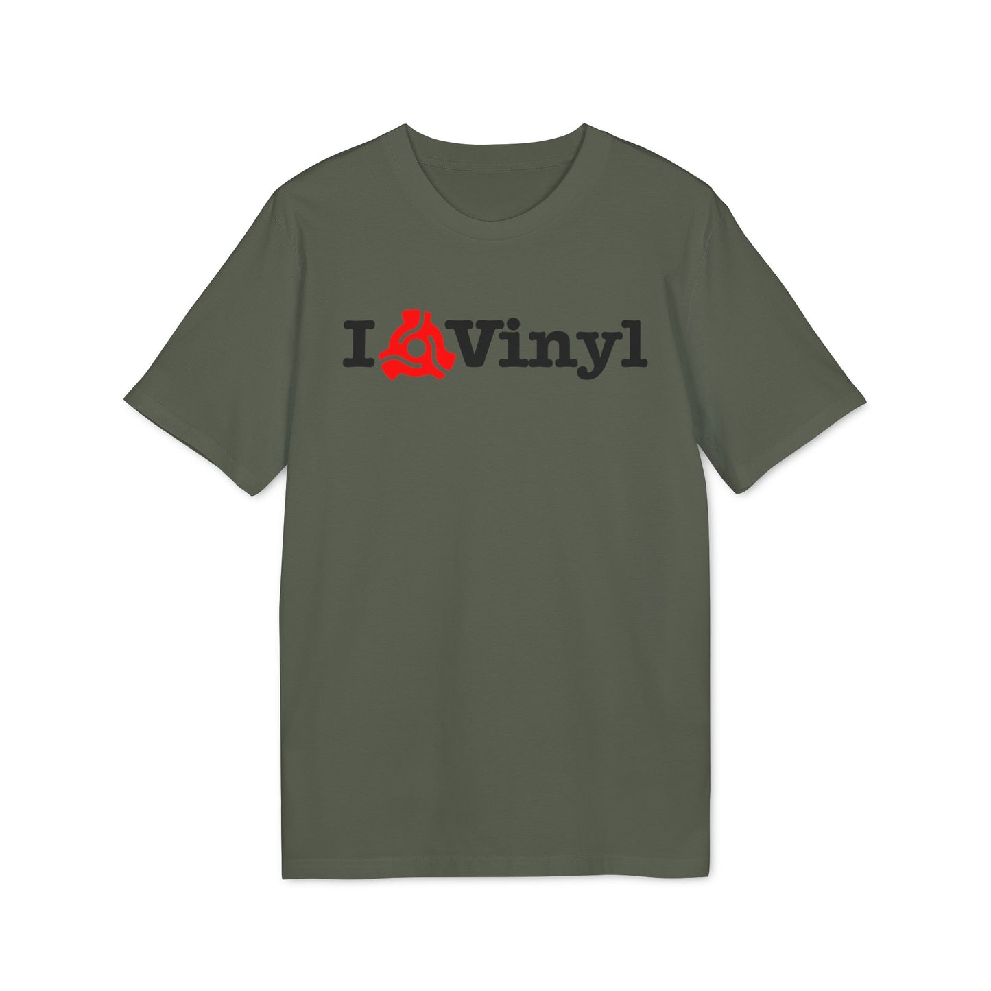 I Love Vinyl T Shirt (Premium Organic) | (ref: UK)