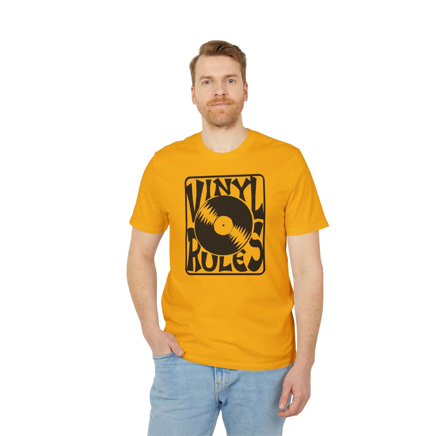 Vinyl Rules T Shirt (Premium Organic) | (ref: UK)