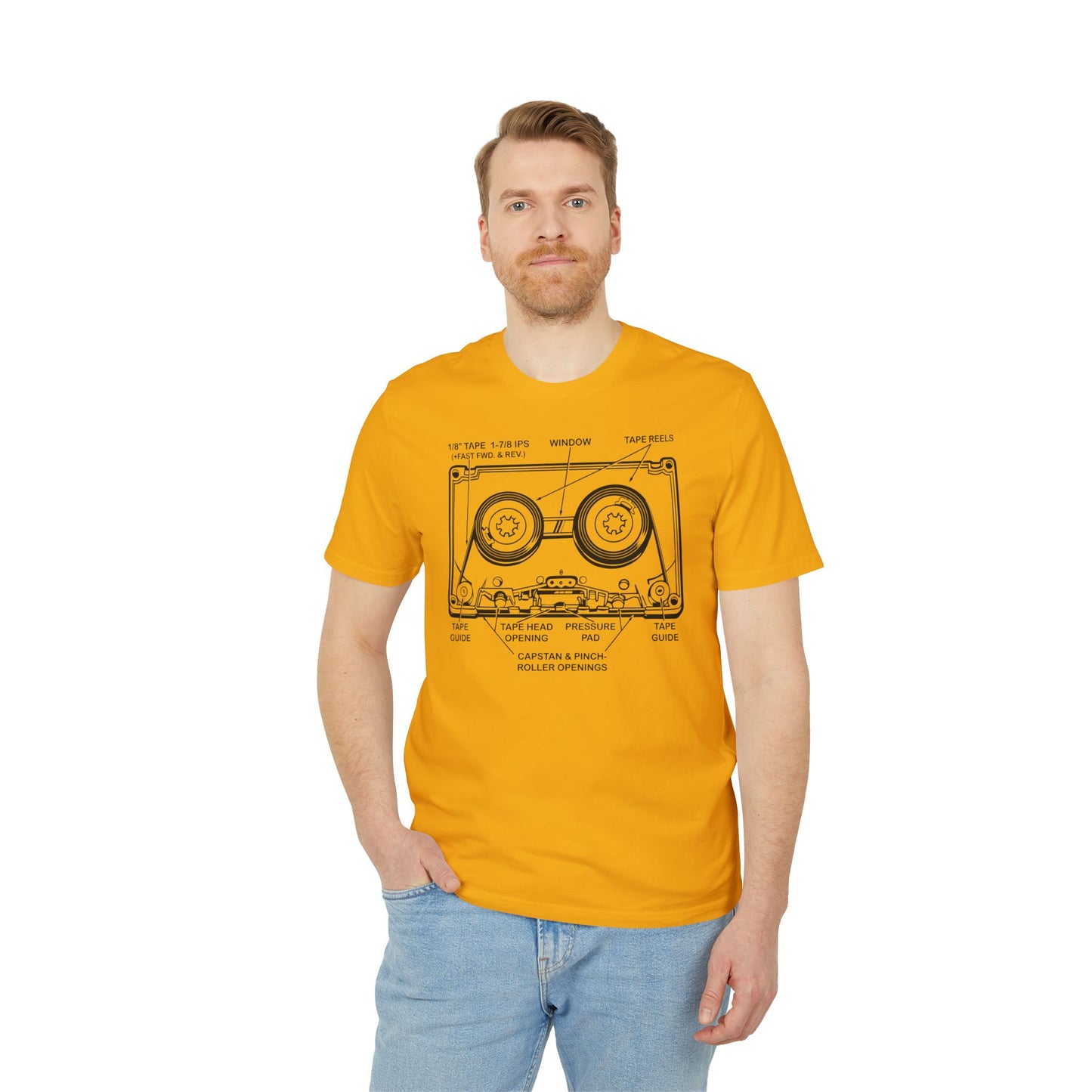 How It Works: Cassette Tape T Shirt (Premium Organic) | (ref: UK)