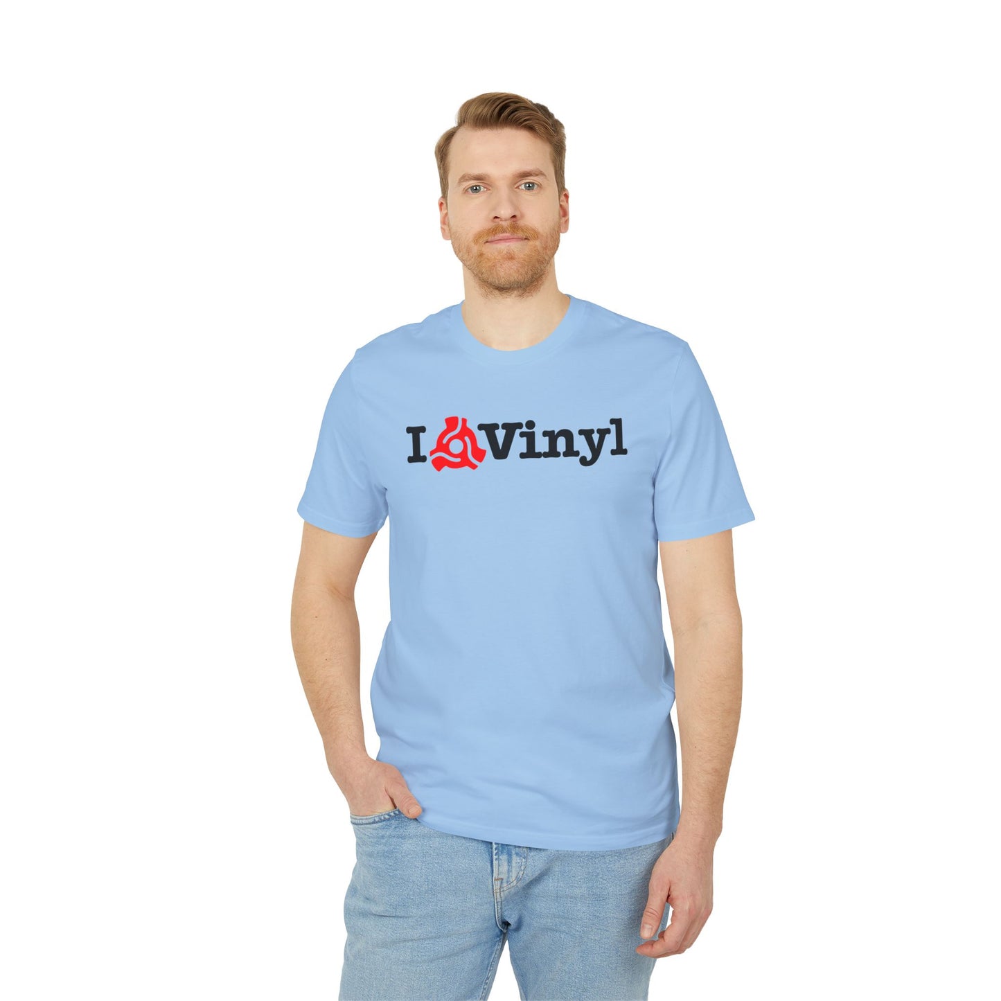 I Love Vinyl T Shirt (Premium Organic) | (ref: UK)