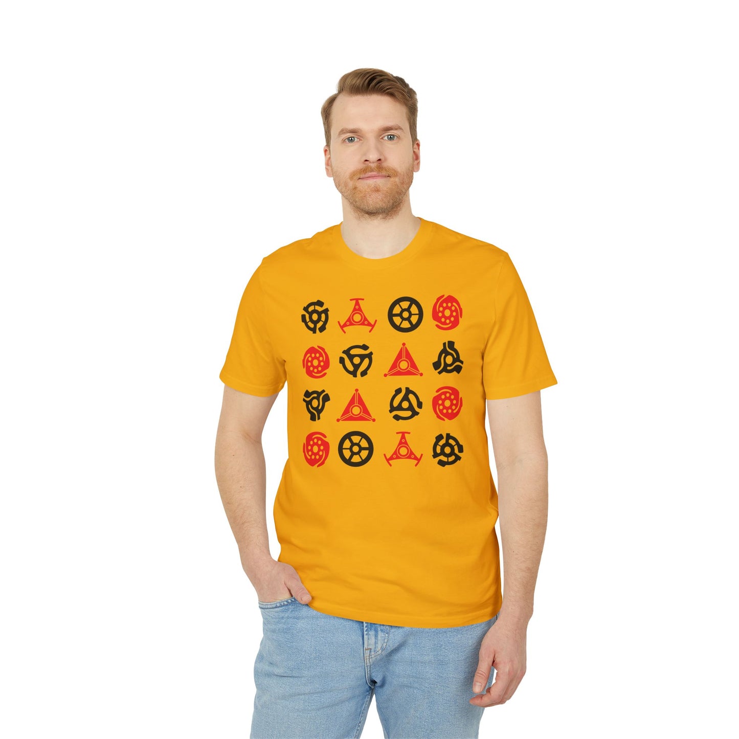 16 Record Adaptors T Shirt (Premium Organic) | (ref: UK)